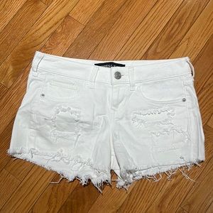 Express White Denim Cutoff Shorts- Size 2